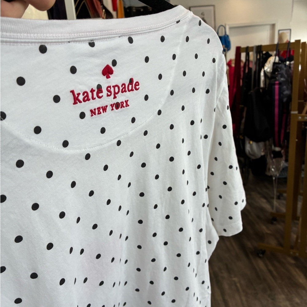 Disney x Kate Spade polka dot Minnie Mouse and cat tshirt size XL - Picture 2 of 4